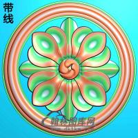 欧式圆形洋花精雕图（YXH-086）