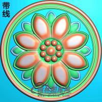 欧式圆形洋花精雕图（YXH-092）