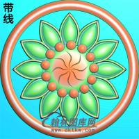 欧式圆形洋花精雕图（YXH-096）