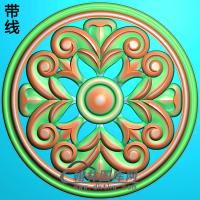欧式圆形洋花精雕图（YXH-104）