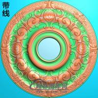 欧式圆形洋花精雕图（YXH-148）