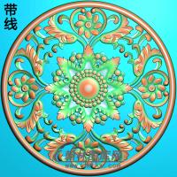 欧式圆形洋花精雕图（YXH-157）