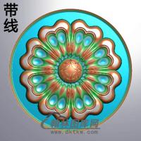 欧式圆形洋花精雕图（YXH-187）