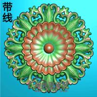 欧式圆形洋花精雕图（YXH-221）