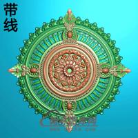 欧式圆形洋花精雕图（YXH-231）