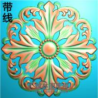 欧式圆形洋花精雕图（YXH-235）