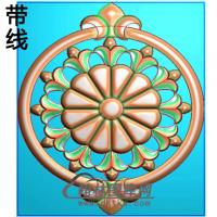 欧式圆形洋花精雕图（YXH-244）