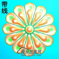 欧式圆形洋花精雕图（YXH-276）