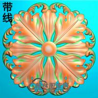 欧式圆形洋花精雕图（YXH-332）