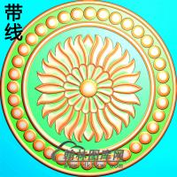 欧式圆形洋花精雕图（YXH-342）