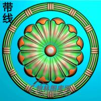 欧式圆形洋花精雕图（YXH-343）