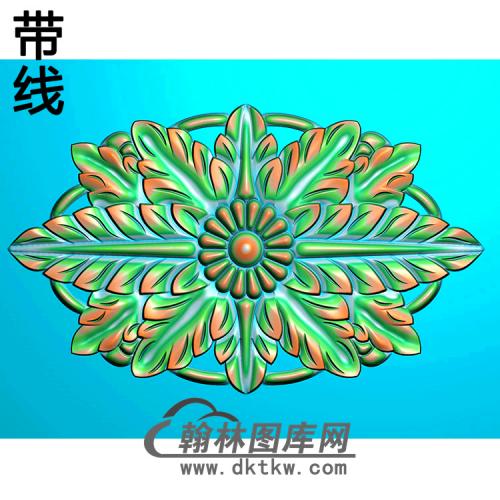 欧式椭圆形洋花精雕图（TYH-005）