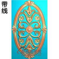 欧式椭圆形洋花精雕图（TYH-007）