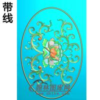 欧式椭圆形洋花精雕图（TYH-009）