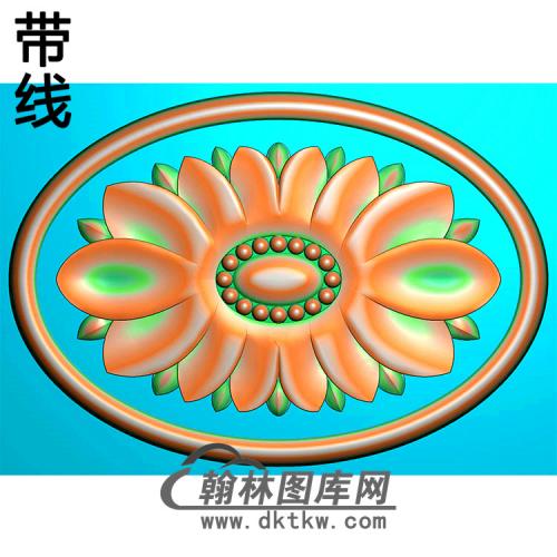 欧式椭圆形洋花精雕图（TYH-027）