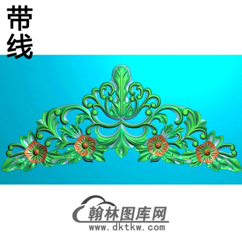 欧式帽顶洋花精雕图（MDH-184）