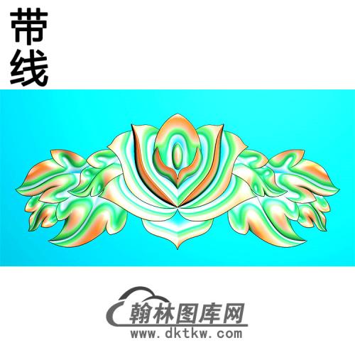 欧式帽顶洋花精雕图（MDH-281）