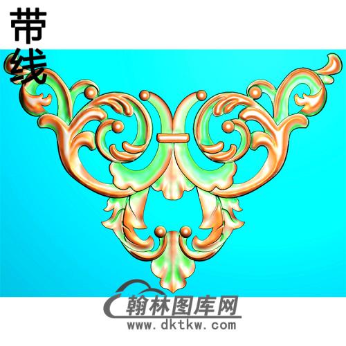 欧式洋花角花精雕图（YJH-035）