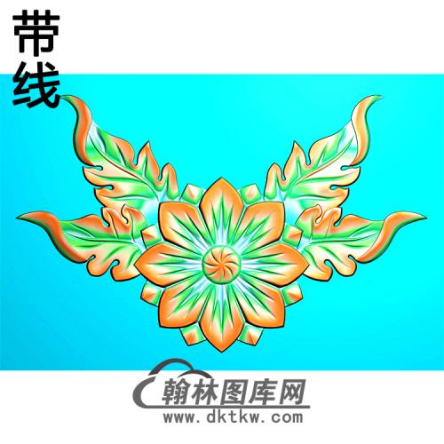 欧式洋花角花精雕图（YJH-037）
