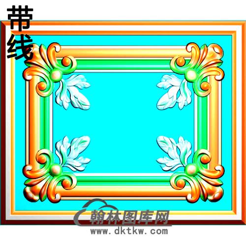 欧式长方形洋花精雕图（CYH-013）