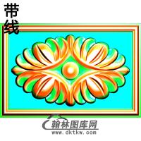 欧式长方形洋花精雕图（CYH-019）
