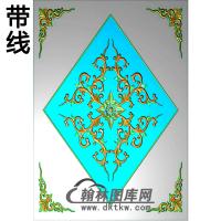 欧式长方形洋花精雕图（CYH-023）