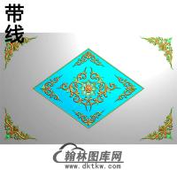 欧式长方形洋花精雕图（CYH-027）
