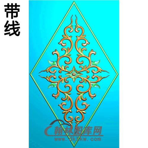 欧式长方形洋花精雕图（CYH-029）