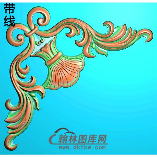 欧式洋花角花精雕图（YJH-056）