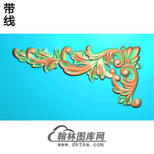 欧式洋花角花精雕图（YJH-062）