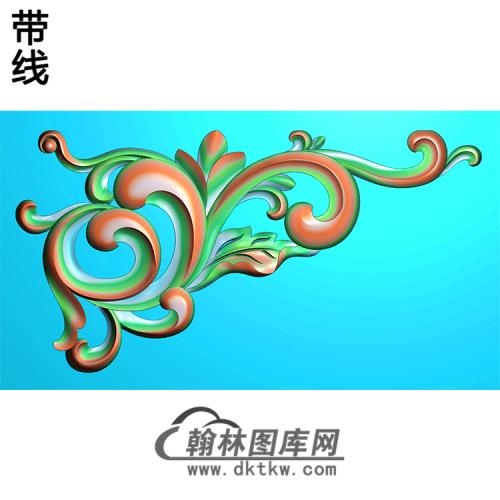 欧式洋花角花精雕图（YJH-064）