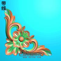 欧式洋花角花精雕图（YJH-068）