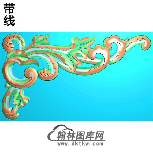 欧式洋花角花精雕图（YJH-070）