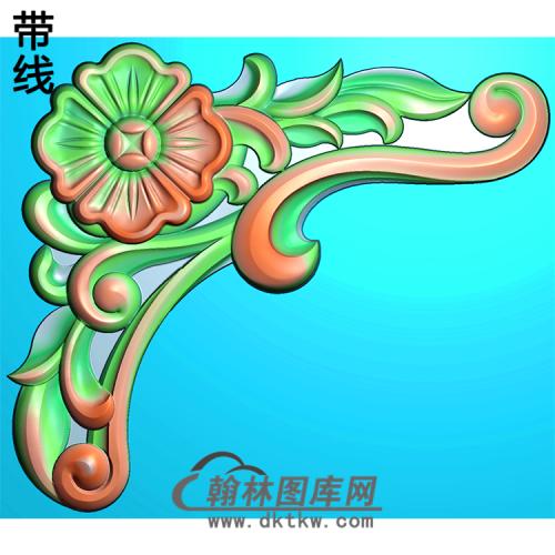 欧式洋花角花精雕图（YJH-090）