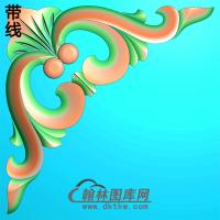 欧式洋花角花精雕图（YJH-107）