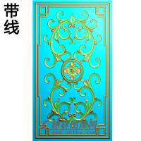 长方形洋花精雕图（CYH-127）