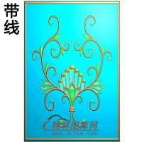 长方形洋花精雕图（CYH-134）