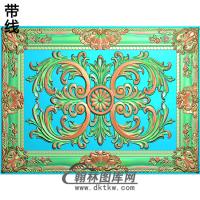 欧式长方形洋花精雕图（CYH-164）