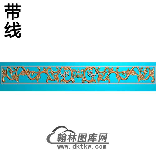 欧式长条洋花精雕图（CTH-044）
