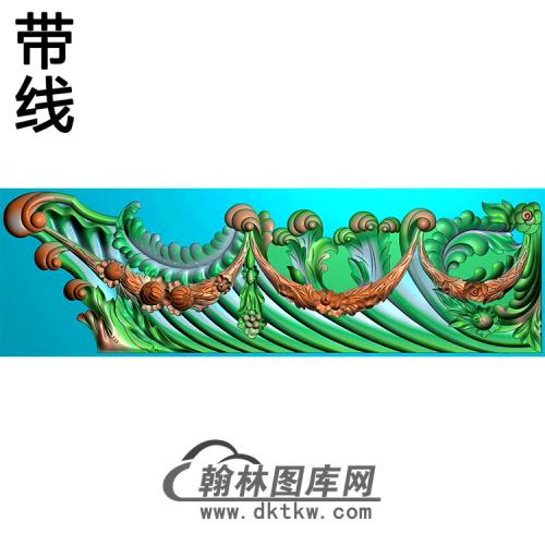 欧式长条洋花精雕图（CTH-058）