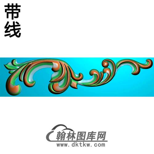 欧式长条洋花精雕图（CTH-079）