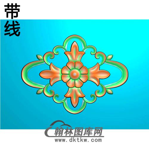 欧式长方形洋花精雕图（CYH-341）