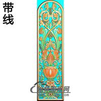 欧式长方形洋花精雕图（CYH-348）