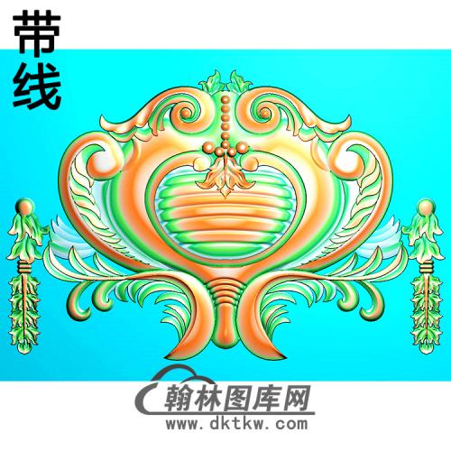 欧式长方形洋花精雕图（CYH-394）