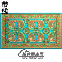 欧式长方形洋花精雕图（CYH-481）