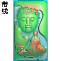 佛头半身佛像精雕图（SFX-233)