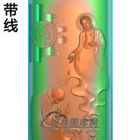 侧脸佛如来佛半身佛像精雕图（SFX-260)