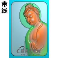 侧脸如来佛半身佛像精雕图（SFX-275)