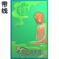禅佛悟道佛侧脸半身佛像精雕图（SFX-291)