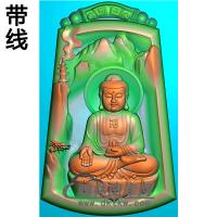 山水建筑佛像佛像（LFX-049)